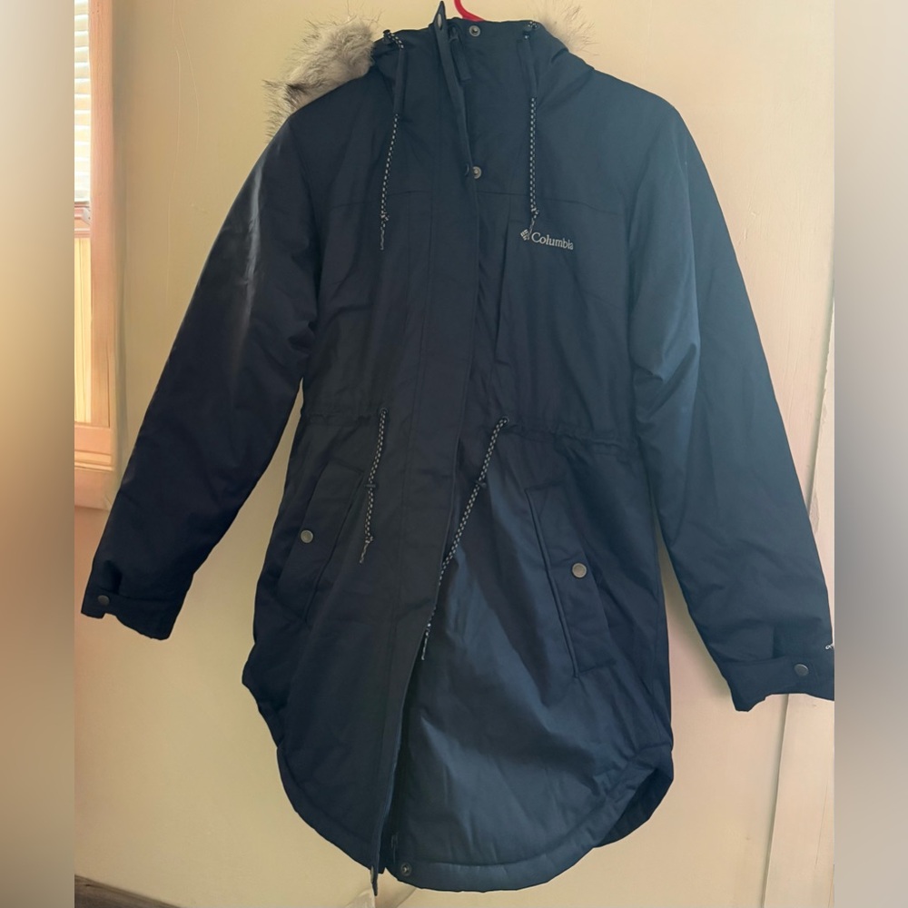 Columbia Dark Blue Hooded Parka